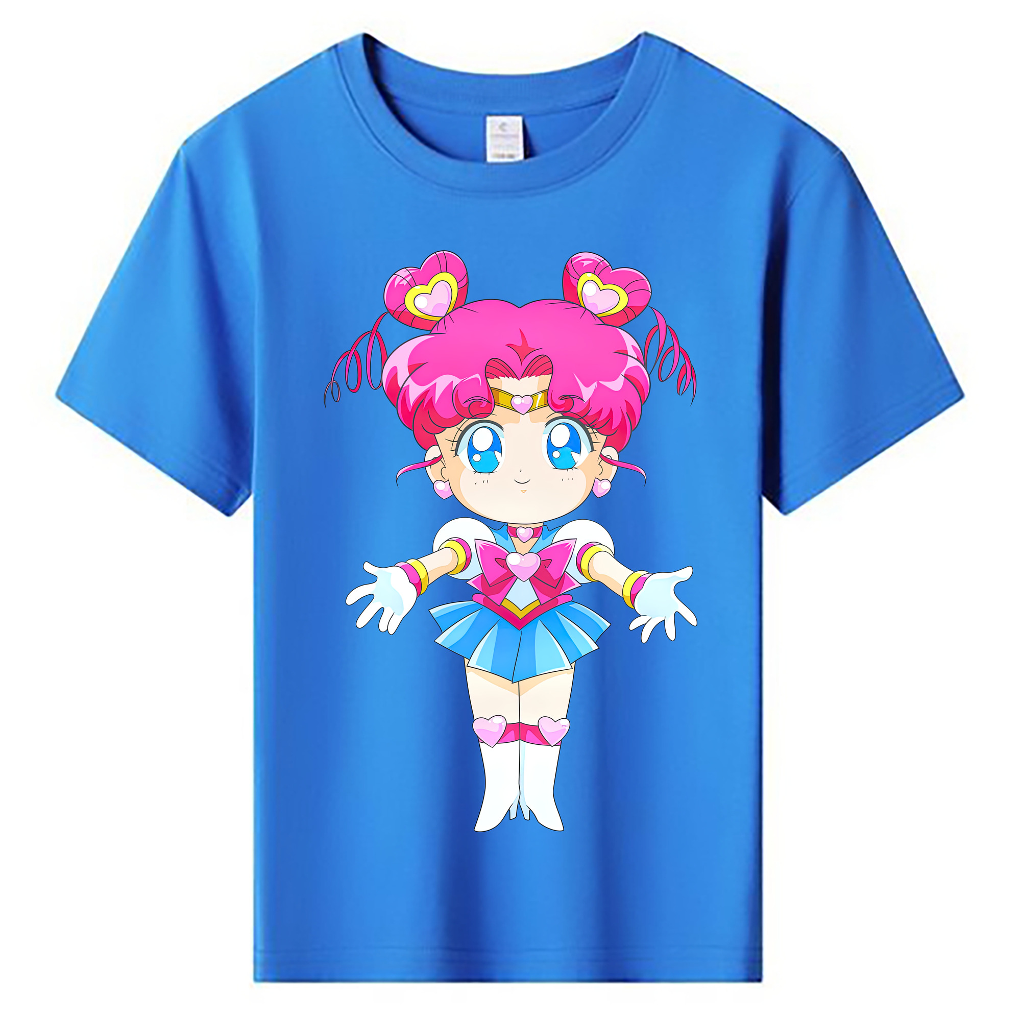 （画像用） 美少女戦士セーラームーン ちびうさ Sailor Moon Chibiusa Tsukino Usagi Small Lady Serenity 綿100％キッズTシャツ（フロントプリント）